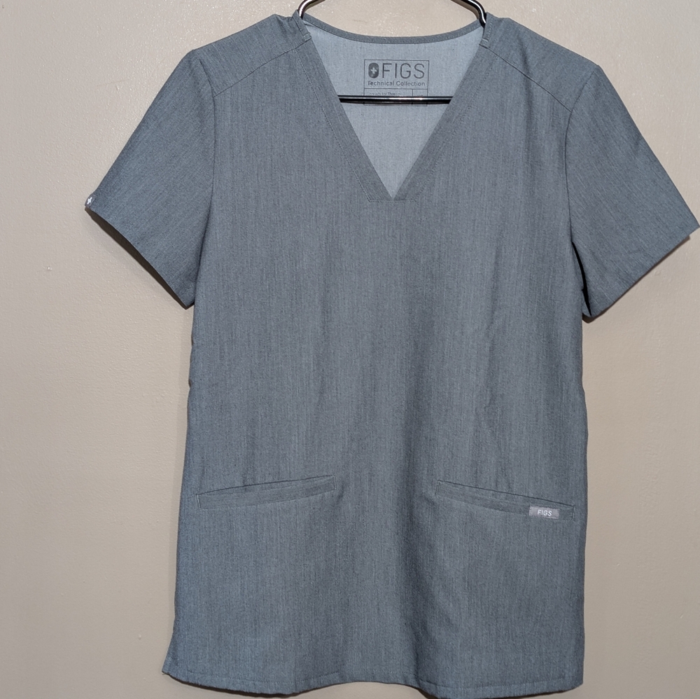 Figs Casma Scrub Top, Size:XS, Color:Gray